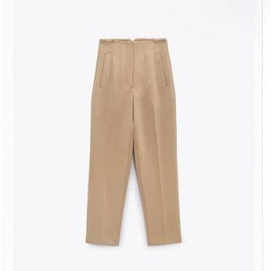 Zara High Waist Pant Taupe Medium